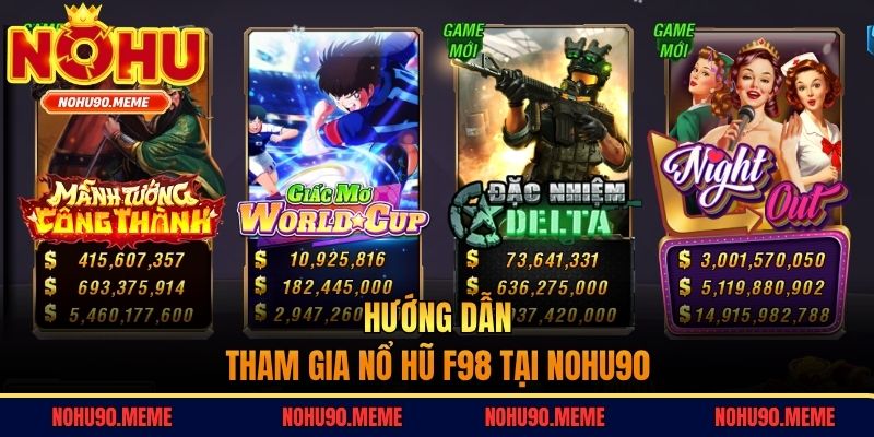 Hướng dẫn tham gia nổ hũ F98 tại Nohu90